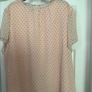 Swiss Dot Short Sleeve Blouse